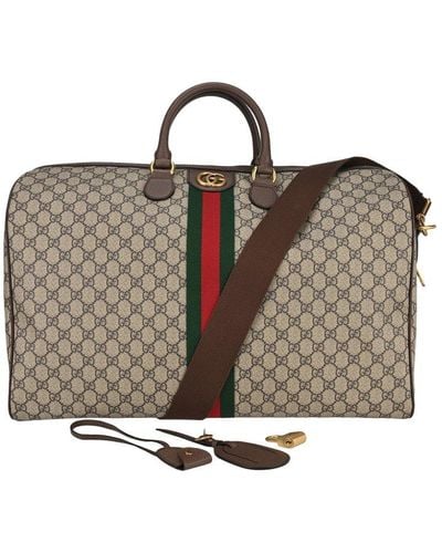 Gucci Large Ophidia GG Supreme Carry-on Bag - Brown