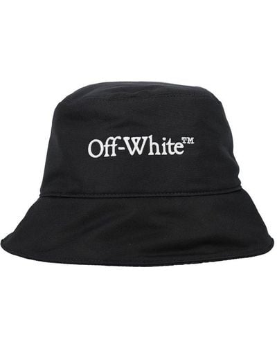Off-White c/o Virgil Abloh Bookish Nyl Bucket Hat Black White