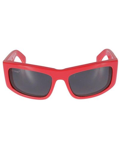 Off-White c/o Virgil Abloh Joseph Rectangular Frame Sunglasses - Red