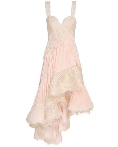 Zimmermann Luminosity Velvet Lace Midi Dress - Pink