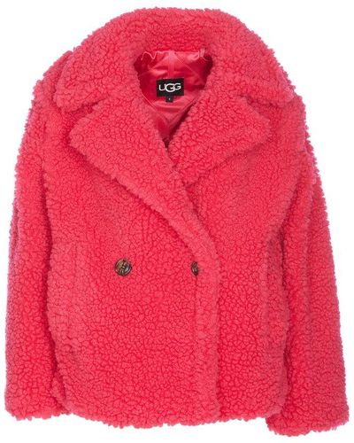 UGG Gertude Short Teddy Coat - Red