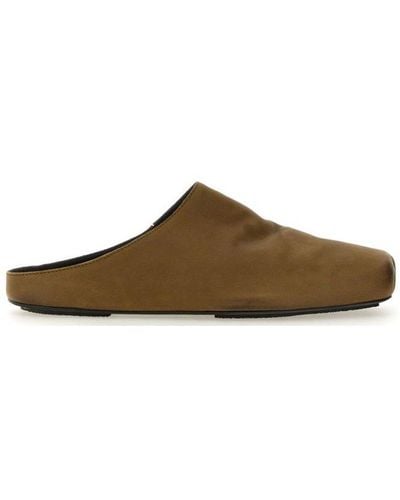 Uma Wang Square Toe Slip-on Sandals - Brown