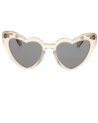 Saint Laurent Heart Frame Sunglasses - Black