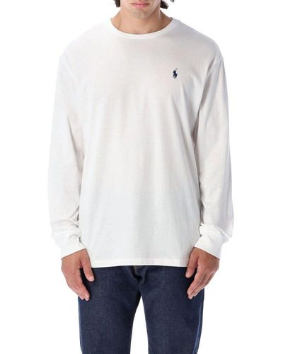 Polo Ralph Lauren Polo Pony Long-sleeved Sweatshirt - White