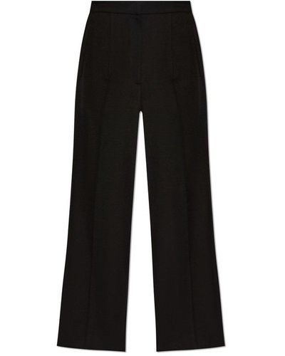 Alexander McQueen Wide-leg High-rise Trousers - Black