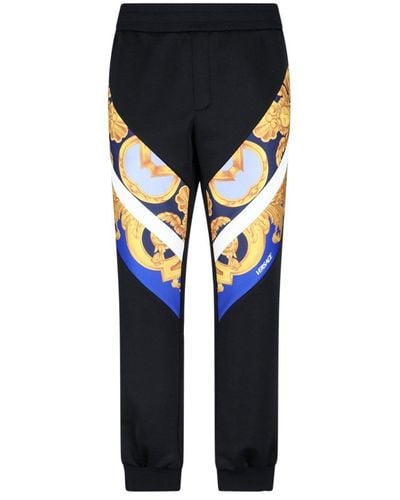Versace "barocco 660" Sporty Trousers - Blue