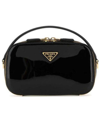 Prada Odette Zip-up Mini Handbag - Black