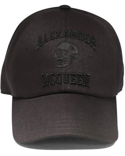 Alexander McQueen Varsity Skull Cap - Black