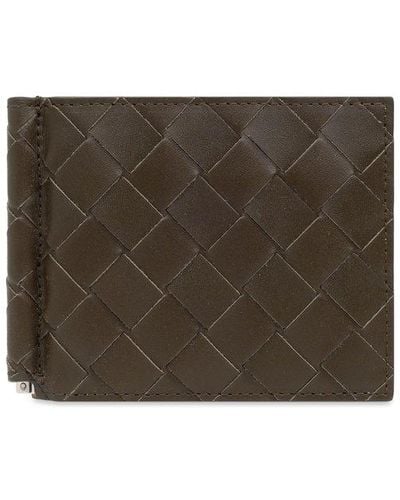 Bottega Veneta Leather Wallet, - Brown