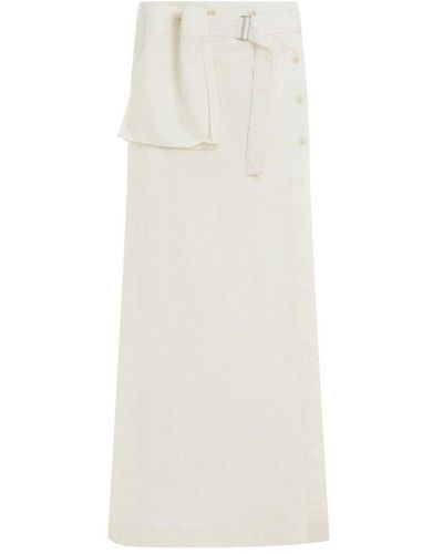 Lemaire Belted Wrapped Skirt - White