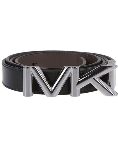 Michael Kors Logo Buckle Reversible Belt - Black