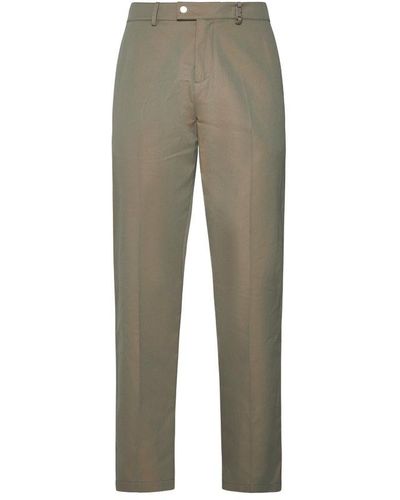 Burberry Mid Rise Straight-leg Trousers - Grey