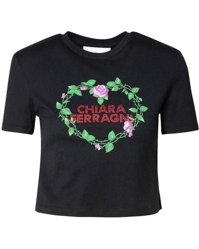 Chiara Ferragni Cotton T-Shirt - Black