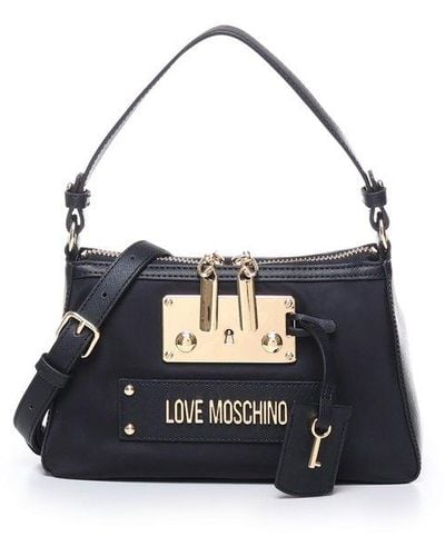 Love Moschino Zip-up Shoulder Bag - Blue