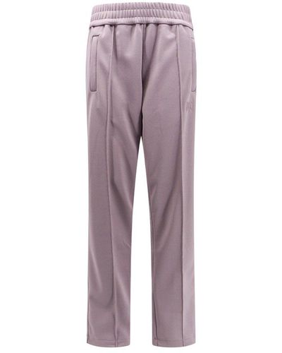 Palm Angels Logo Embroidered Track Pants - Purple