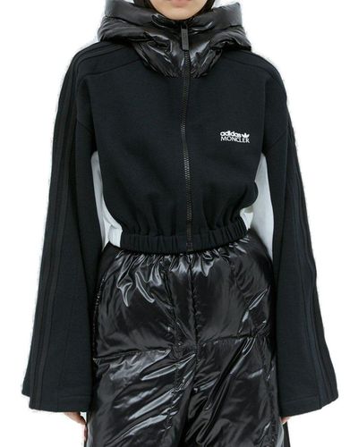 Moncler Genius Moncler X Adidas Originals Zip Up Cropped Sweatshirt - Black