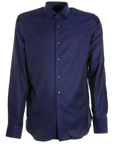 BRANCACCIO Long-sleeved Buttoned Shirt - Blue