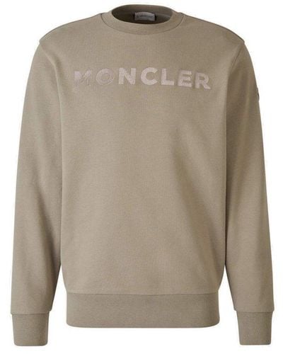 Moncler Crewneck Sweatshirt - Natural