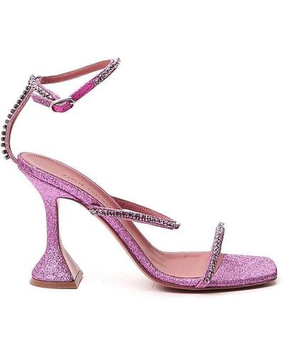 AMINA MUADDI Gilda Embellished Sandals - Pink