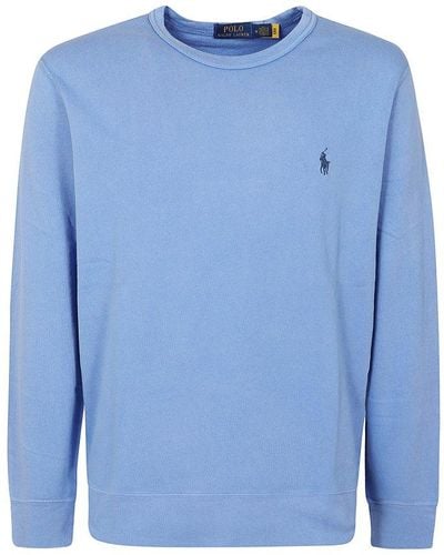 Polo Ralph Lauren Logo-embroidered Crewneck Sweatshirt - Blue
