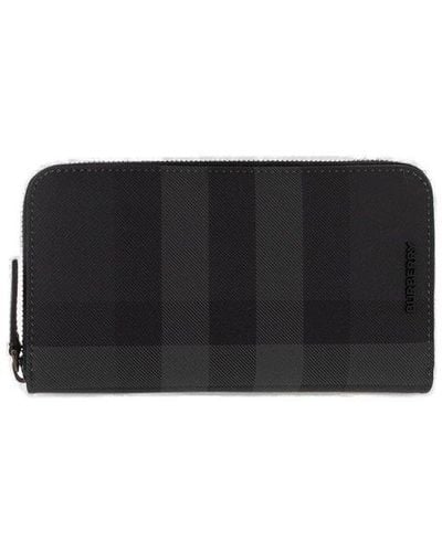 Burberry Wallet With Logo, - Black