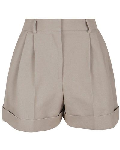 Alexander McQueen Dbl Pleat Shorts - Grey