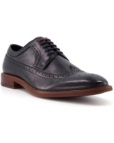 Dune Superior Wing Tip Brogues - Black