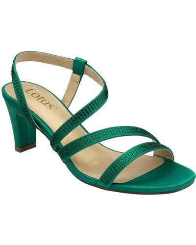 Lotus Bernadette Heeled Sandals - Green