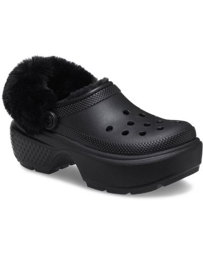 Crocs™ Stomp Lined Clog Women's Sandals - Black