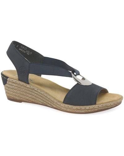 Rieker Alula Wedge Heel Sandals - Multicolour