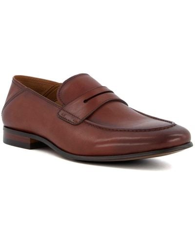 Dune Sync Penny Loafers - Natural