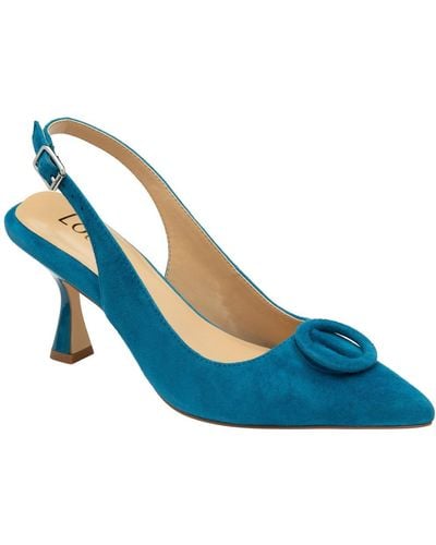 Lotus Delfina Slingback Court Shoes - Blue