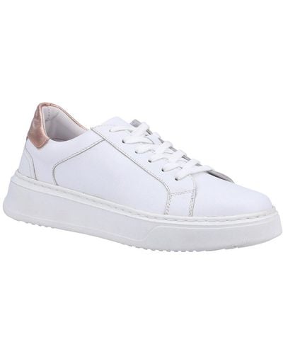Hush Puppies Camille Lace Cupsole Trainers - White