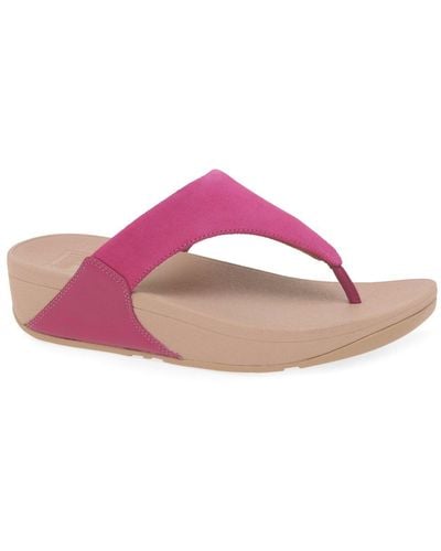 Fitflop Fitflop Lulu Suede Toe Post Sandals - Pink
