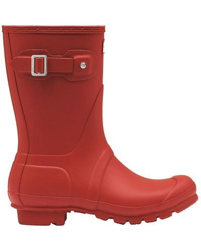 HUNTER 's Original Short Wellington Boots - Red