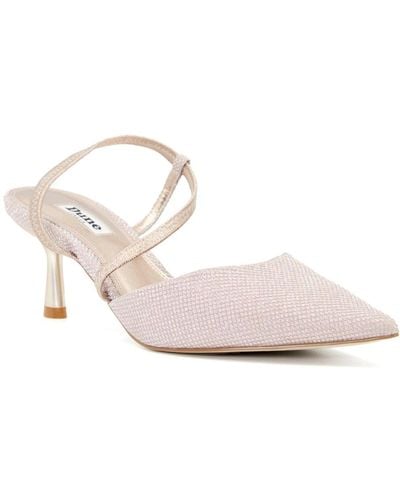 Dune Citrus Strappy Court Shoes - Pink