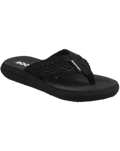 Rocket Dog Spotlight Casual Toe Post Sandals Size: 3, - Black