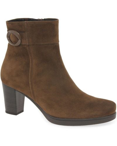 Gabor Dove Ankle Boots - Brown
