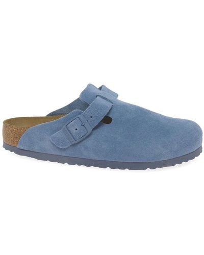 Birkenstock Boston Mule Sandals - Blue