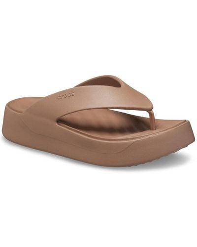 Crocs™ Getaway Platform Flip Sandals - Brown