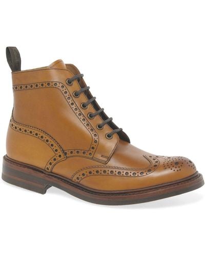 Loake Bedale 's Lace Up Brogue Boots - Brown