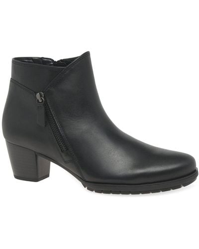 Gabor Olivetti Zip Fastening Ankle Boots - Black