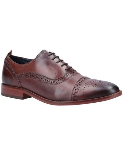 Base London Cast Washed Brogues - Brown
