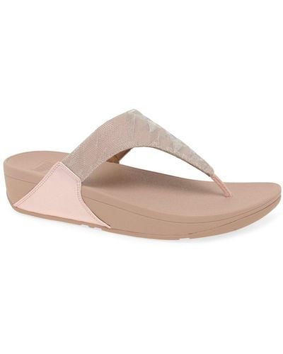 Fitflop Fitflop Lulu Glitz Toe Post Sandals - Pink