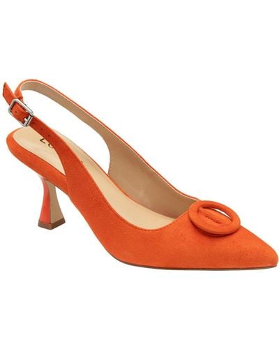 Lotus Delfina Slingback Court Shoes - Orange