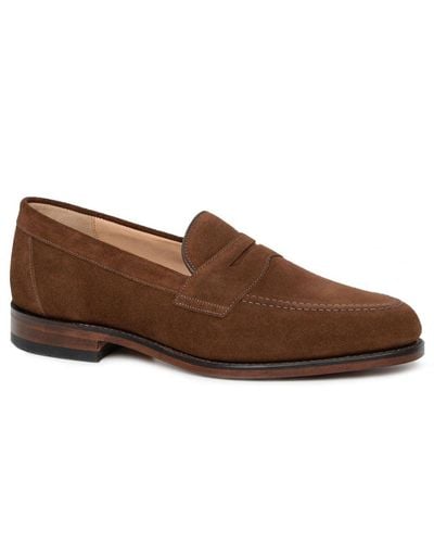 Loake Imperial Suede Penny Loafers - Brown