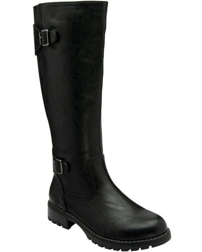 Lotus Brandi Knee High Boots - Black