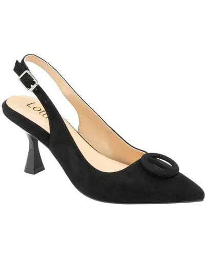 Lotus Delfina Slingback Court Shoes - Black