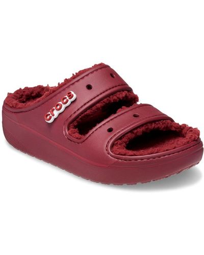 Crocs™ Classic Cozzy Sandals - Red