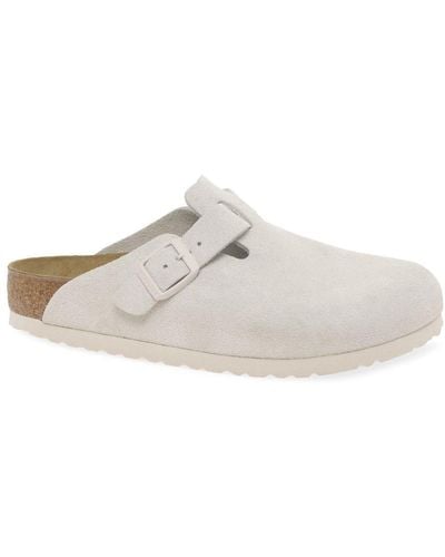 Birkenstock Boston Mule Sandals - White